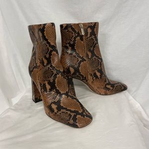 BRAND NEW- Sam Edelman Brown Snakeskin Codie Bootie Sz 9